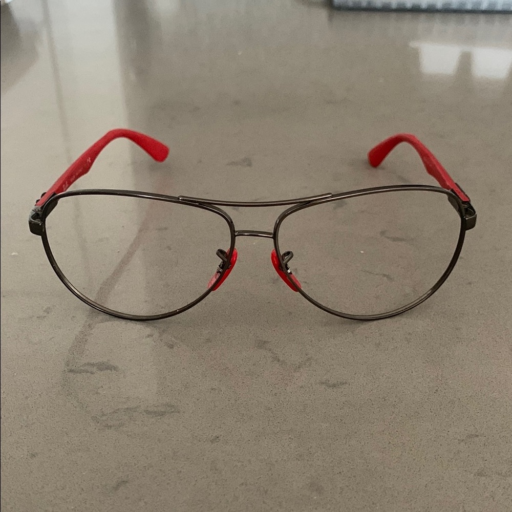 Ray-Ban Aviator Sunglasses with Red Accents